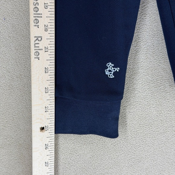 LOUIS CASTEL Mens Navy Blue Long Sleeve Polo Shirt All Over Pattern Size 110 - Picture 4 of 9